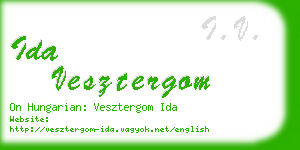 ida vesztergom business card
